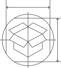 Box in circle - gray